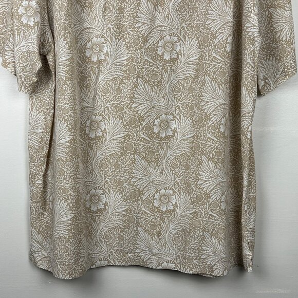 Cremieux Classics Men's Tan Floral 100% Lyocell Button Up Shirt Size Large - Picture 5 of 7